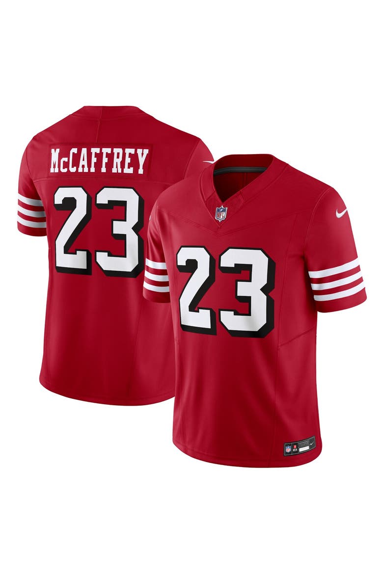 Men's Nike Christian McCaffrey Scarlet San Francisco 49ers Vapor F.U.S.E. Limited Jersey, Main, color, Scarlet