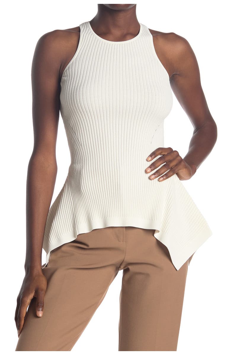 Cinq à Sept Ellen Sleeveless Rib Knit Top, Main, color, 