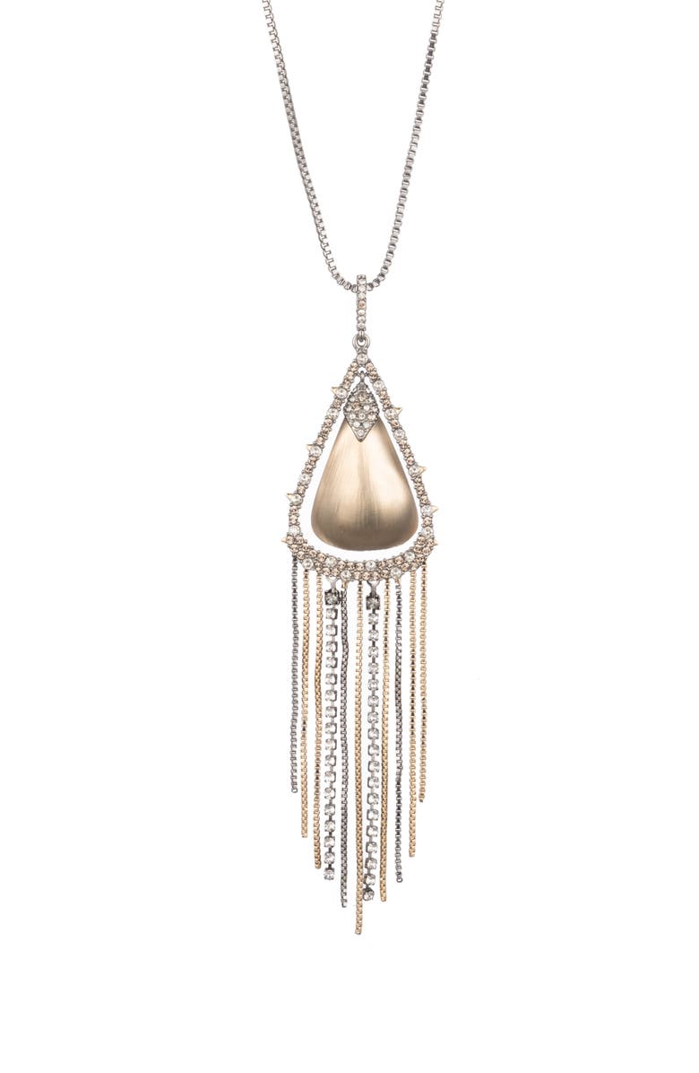 Alexis Bittar Long Crystal Encrusted Pendant Necklace, Main, color, 