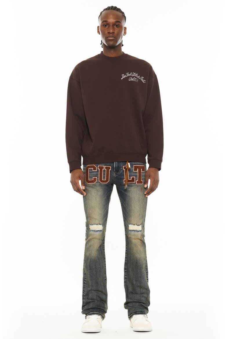 Graphic Crewneck, Alternate, color, CHOCOLATE