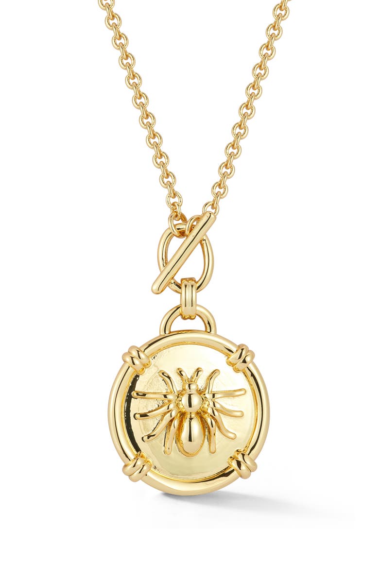 CHLOE AND MADISON Medallion Pendant Necklace, Main, color,