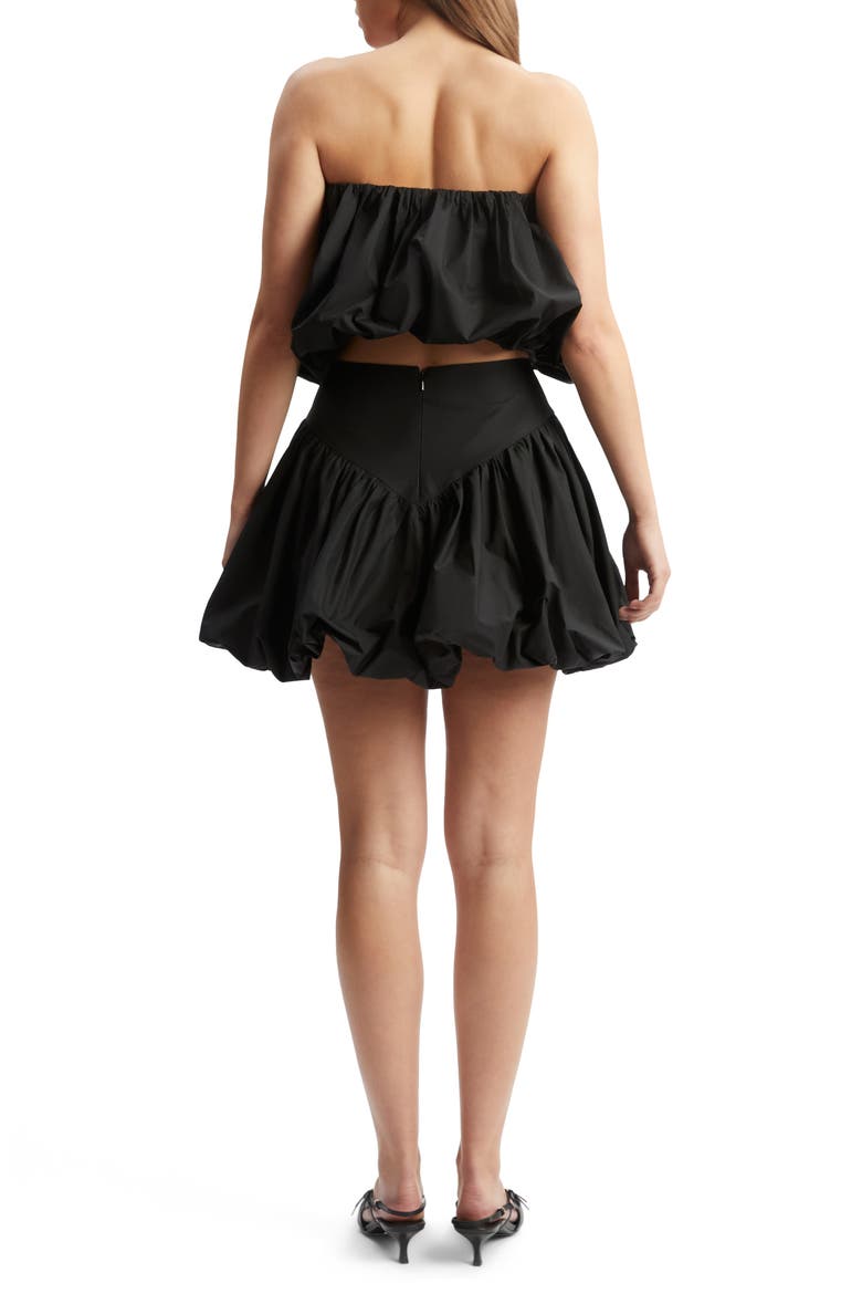 Lissett Cotton Poplin Strapless Balloon Top, Alternate, color, BLACK