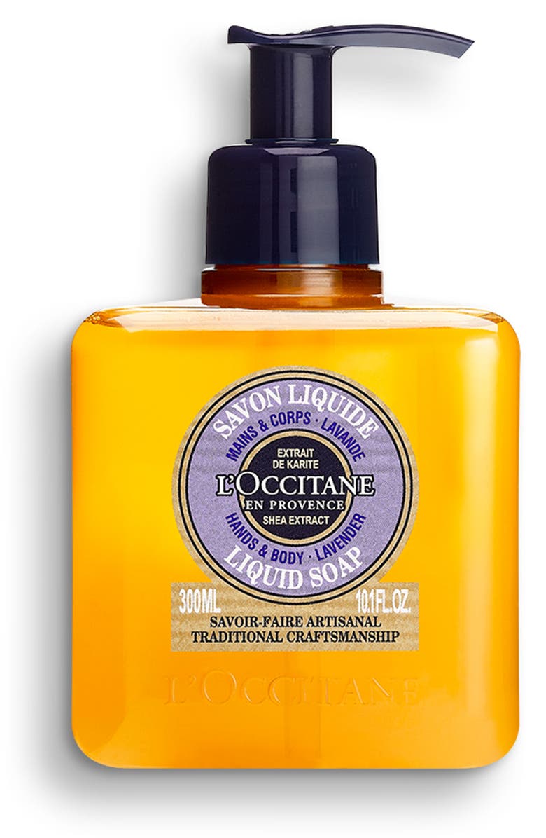 L'Occitane Shea Hands & Body Lavender Liquid Soap, Main, color, Lavender