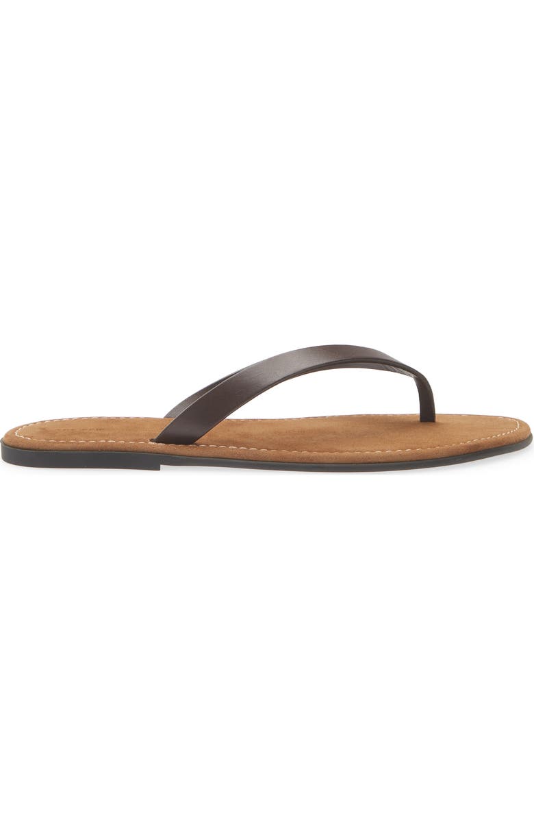 The Row Beach Flip Flop, Alternate, color, Lacquer Brown