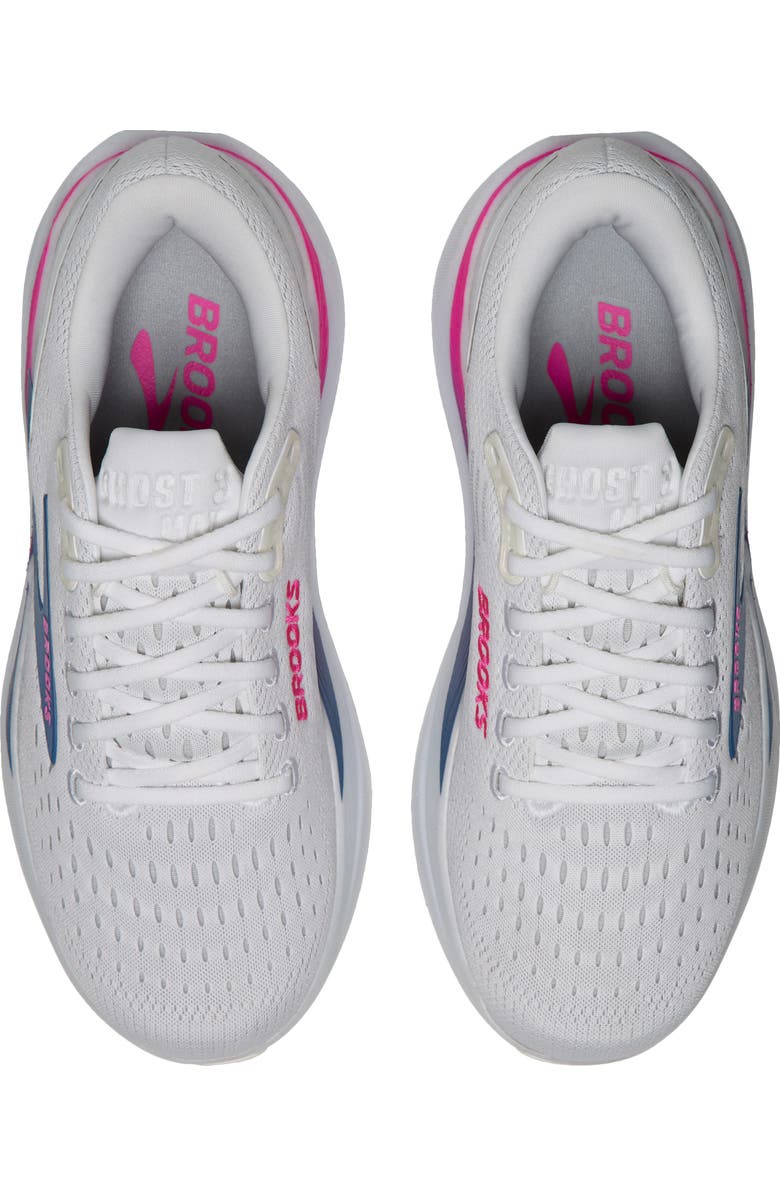 Brooks Ghost Max 3 Running Shoe, Alternate, color, White/ Moonlight/ Pink