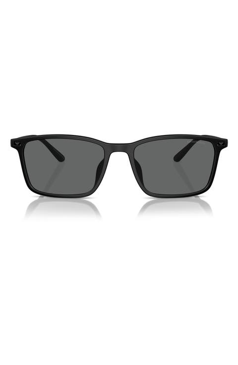 56mm Rectangle Sunglasses