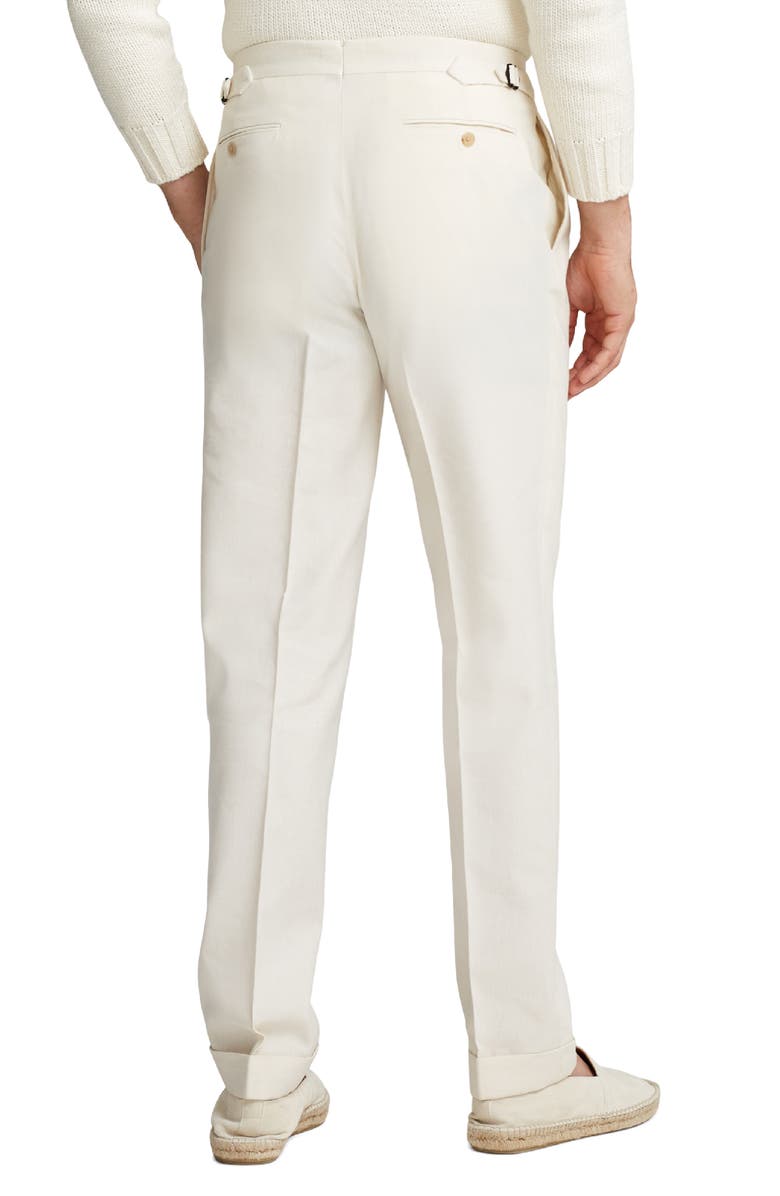 Ralph Lauren Purple Label Gregory Pleated Wool, Linen & Cashmere Trousers, Alternate, color, 