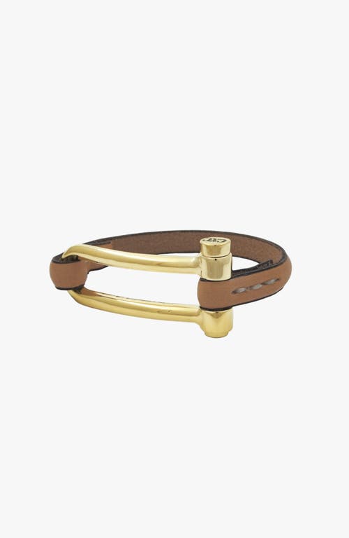 Cxc Koa Shackle Bracelet In Brown