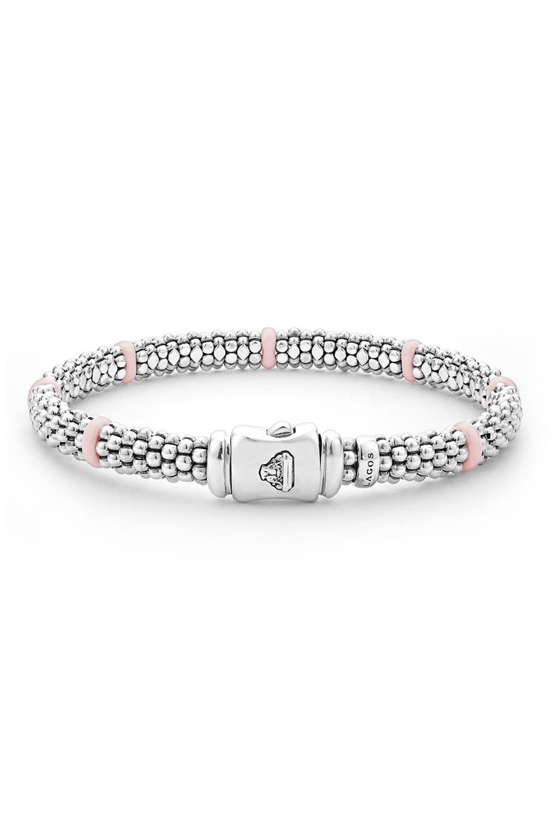 Pink Caviar Ceramic Station Bracelet (Nordstrom Exclusive), Alternate, color, PINK