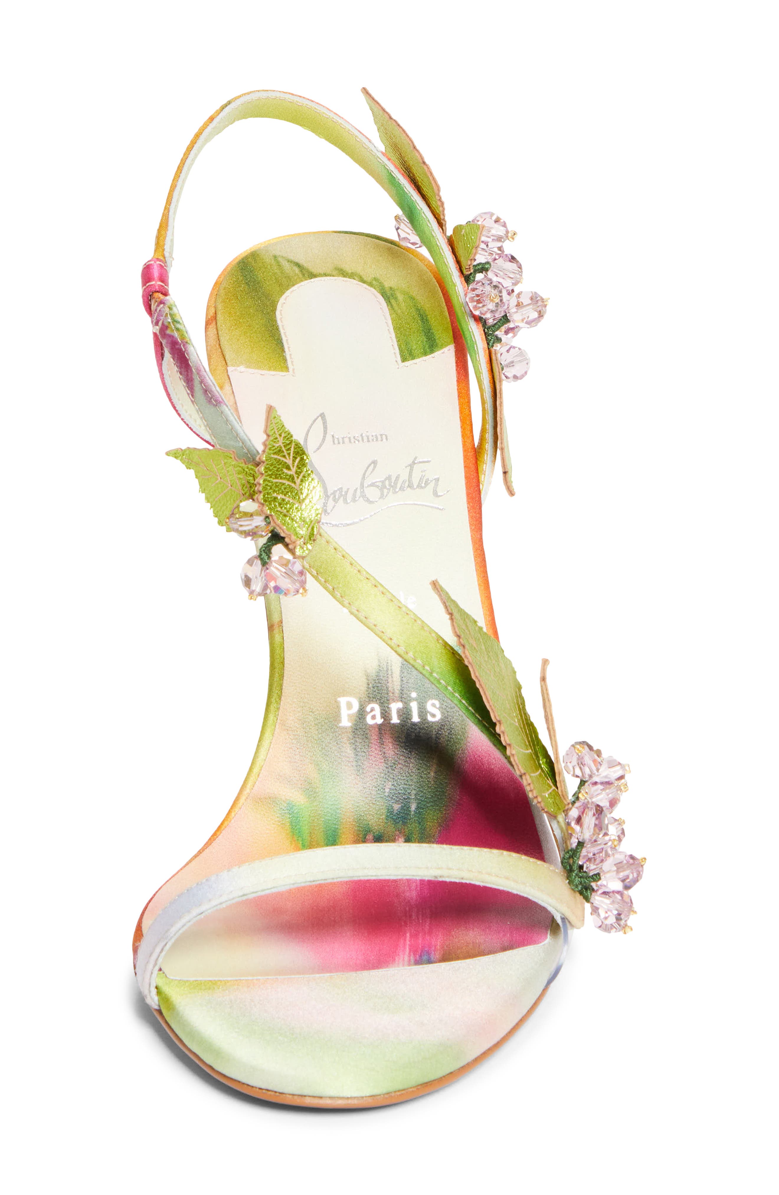 Christian Louboutin Rosa Fruit Sandal, Alternate, color, Green Multi