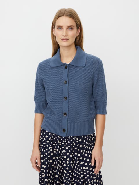 MaLiva Cropped Short Sleeve Cardigan