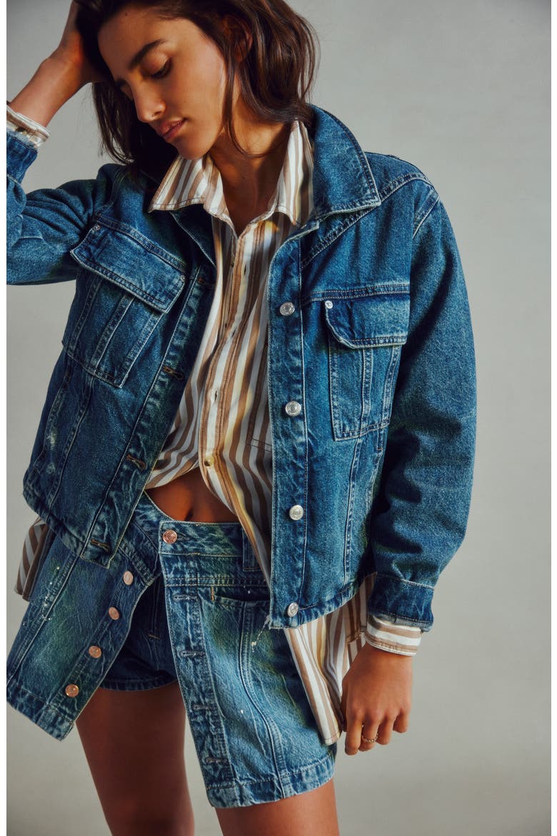 Jade Denim Jacket, Alternate, color, HIGH DIVE