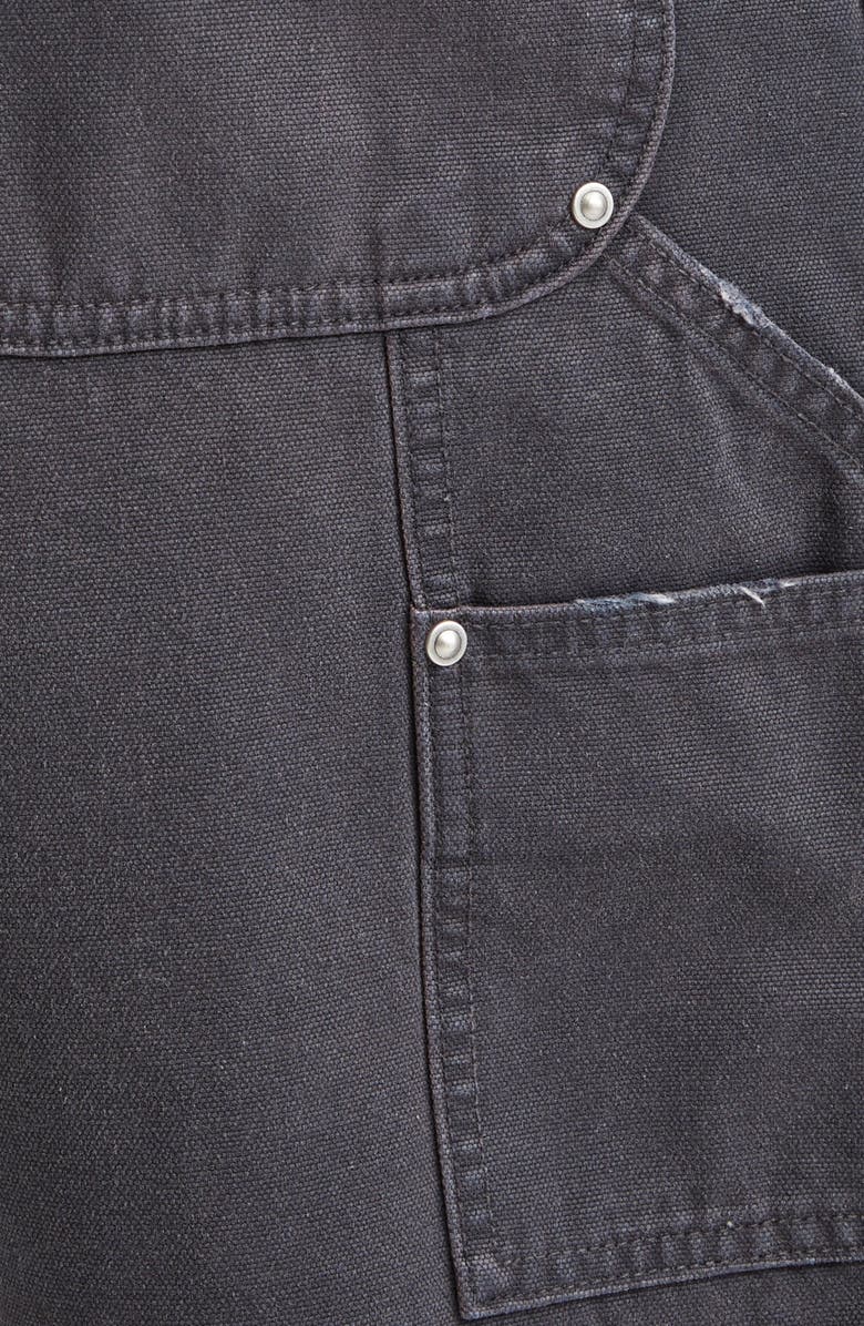 Maison Margiela Studded Denim Cutoff Carpenter Shorts, Alternate, color,