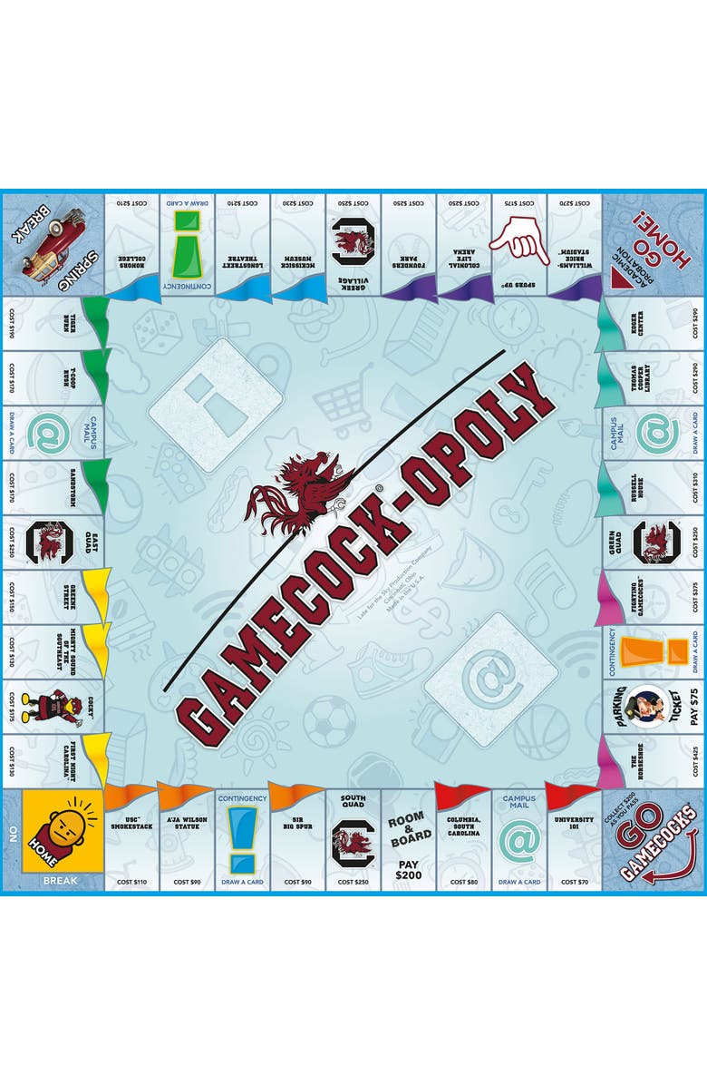Late for the Sky South Carolina Gamecockopoly Monopoly Board Game, Alternate, color, Multicolored