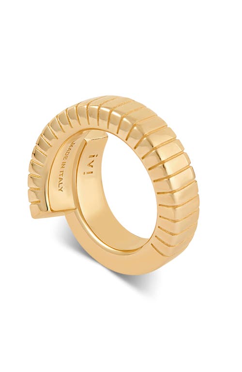 Ivi Los Angeles Wide Joia Twist Ring In Yellow Gold