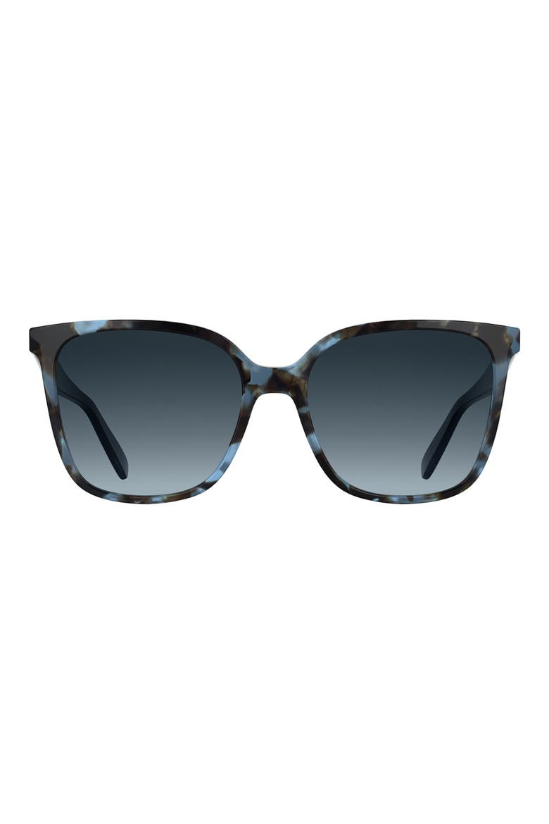 Le Pliage 55mm Gradient Modified Rectangular Sunglasses, Main, color, AZURE HAVANA