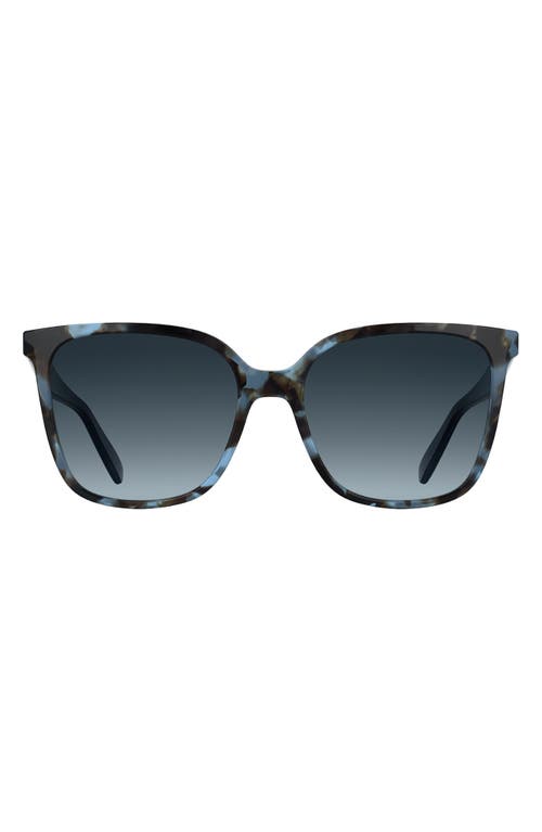 Longchamp Le Pliage 55mm Gradient Modified Rectangular Sunglasses In Blue