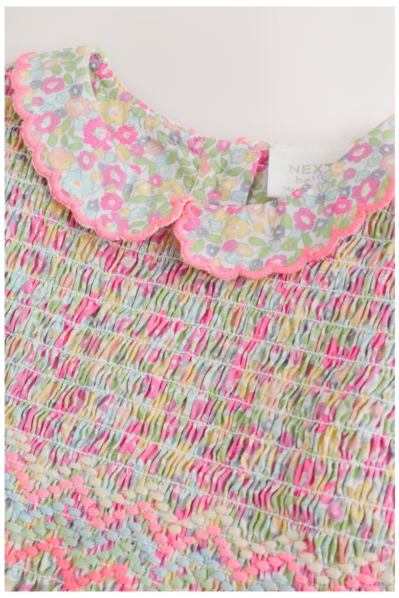 Ditsy Floral Print Sleeveless Dress, Alternate, color, PINK