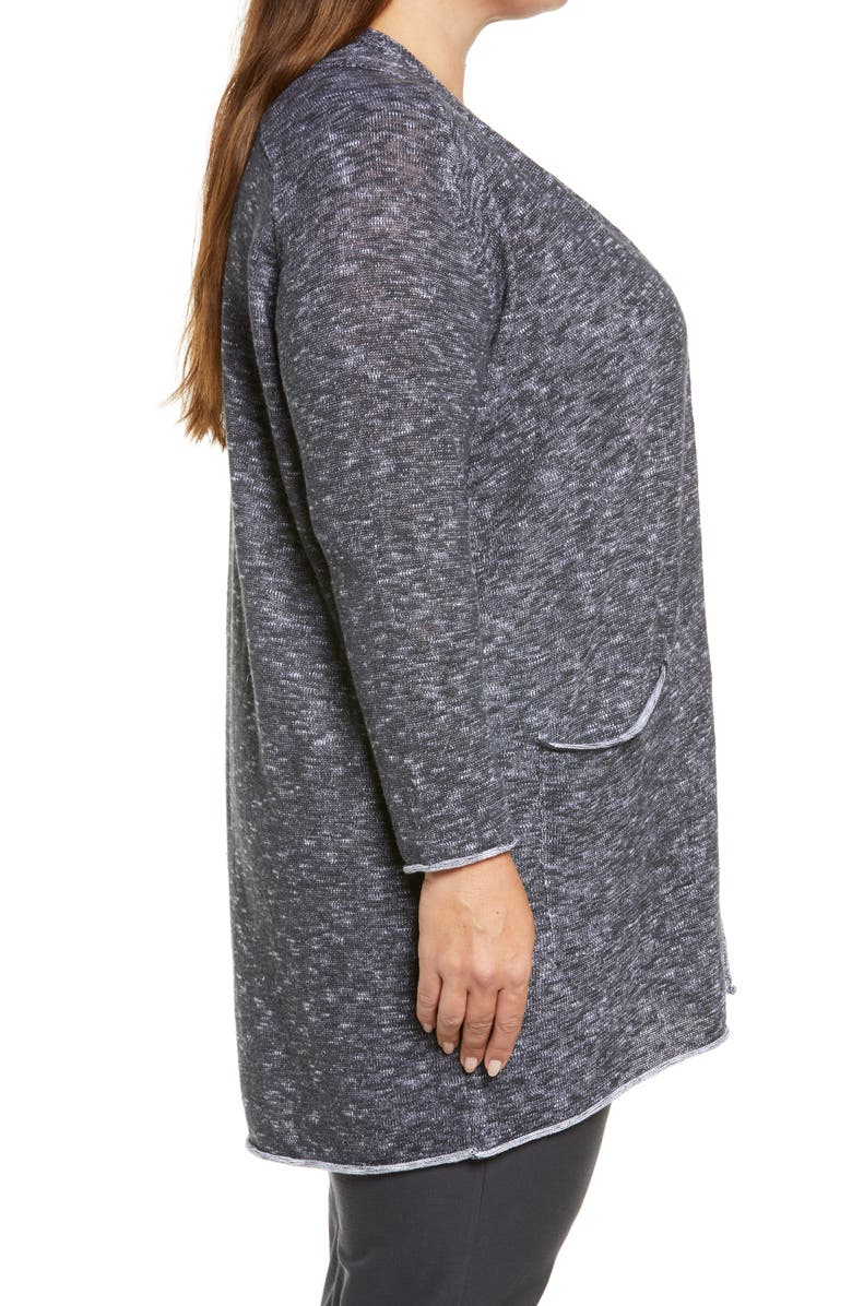 Eileen Fisher Long Cotton & Linen Blend Cardigan, Alternate, color,