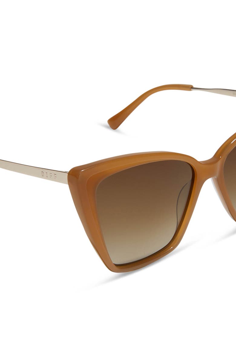 DIFF Becky II 56mm Cat Eye Sunglasses, Alternate, color, Brown Gradient