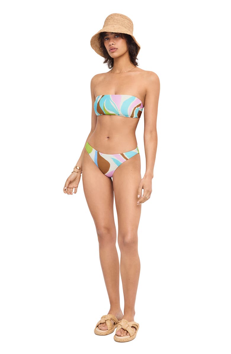 Vitamin A<sup>®</sup> Nala Bandeau Bikini Top, Alternate, color, White/ Multi