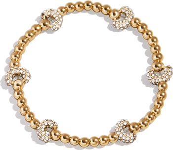 Pavé Pisa Station Beaded Bracelet