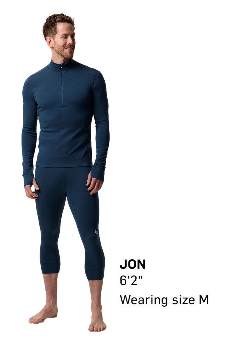Cedars Rws Merino Mid-Wt Baselayer 3/4 Bottom - Men's, Alternate, color, Midnight Blue