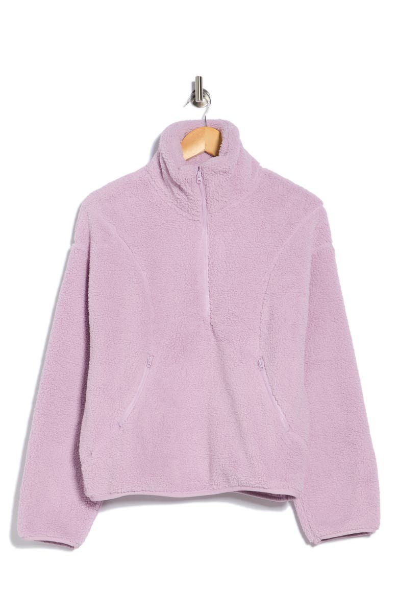 Faux Shearling Half Zip Pullover