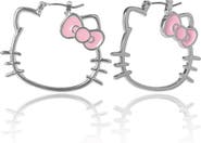 Hello Kitty Silhouette Hoop Earrings