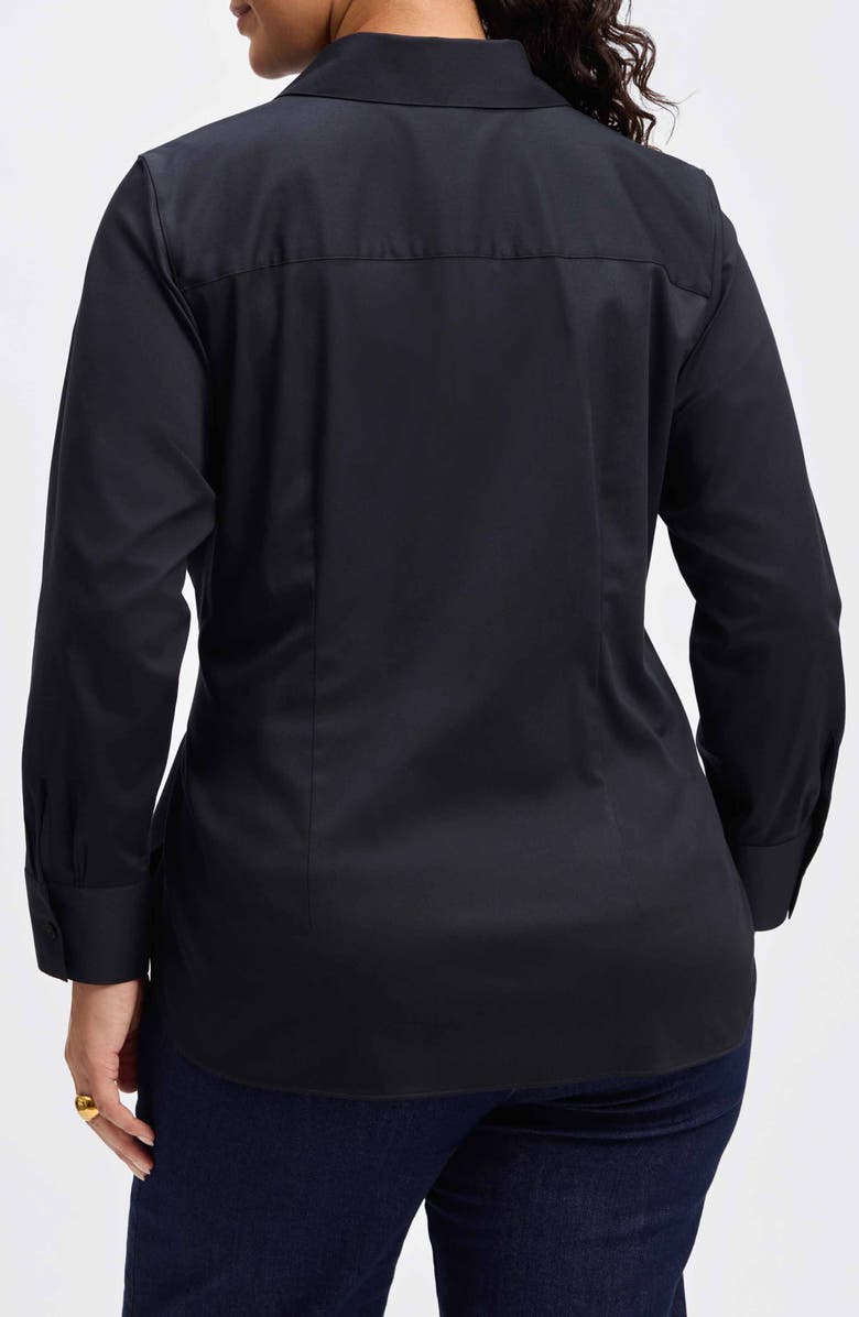 Foxcroft Sabine Side Tie Button-Up Shirt, Alternate, color,