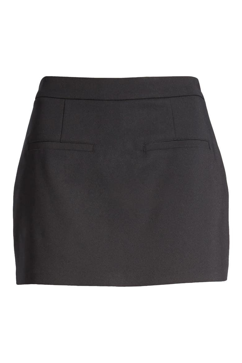 Cotton Blend Skort, Alternate, color, BLACK