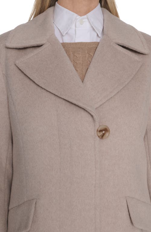Cole Haan Wool Blend Coat In Brown