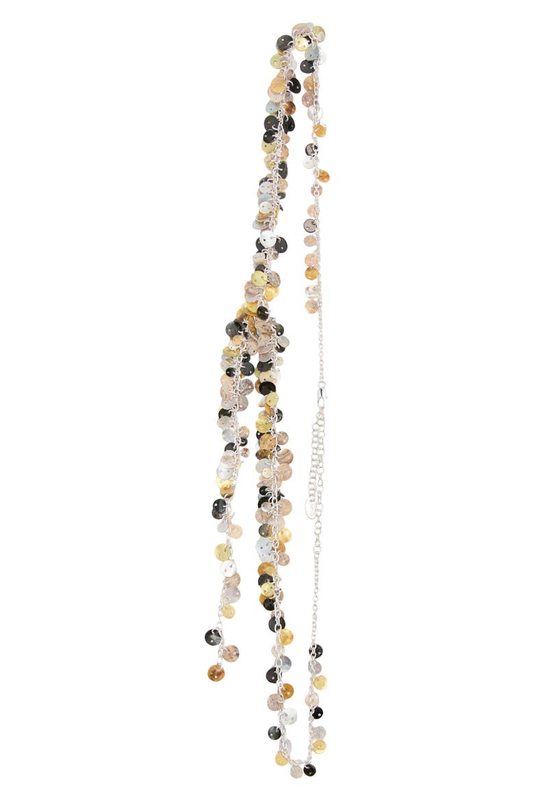 Button Embellished Chain Belt, Alternate, color, SILVER