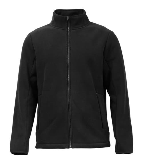 BenBen Men Fleece Jacket Bonded Full Zip in Black 
