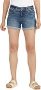 Silver Jeans Co. Suki Curvy Fit Cuffed Denim Shorts