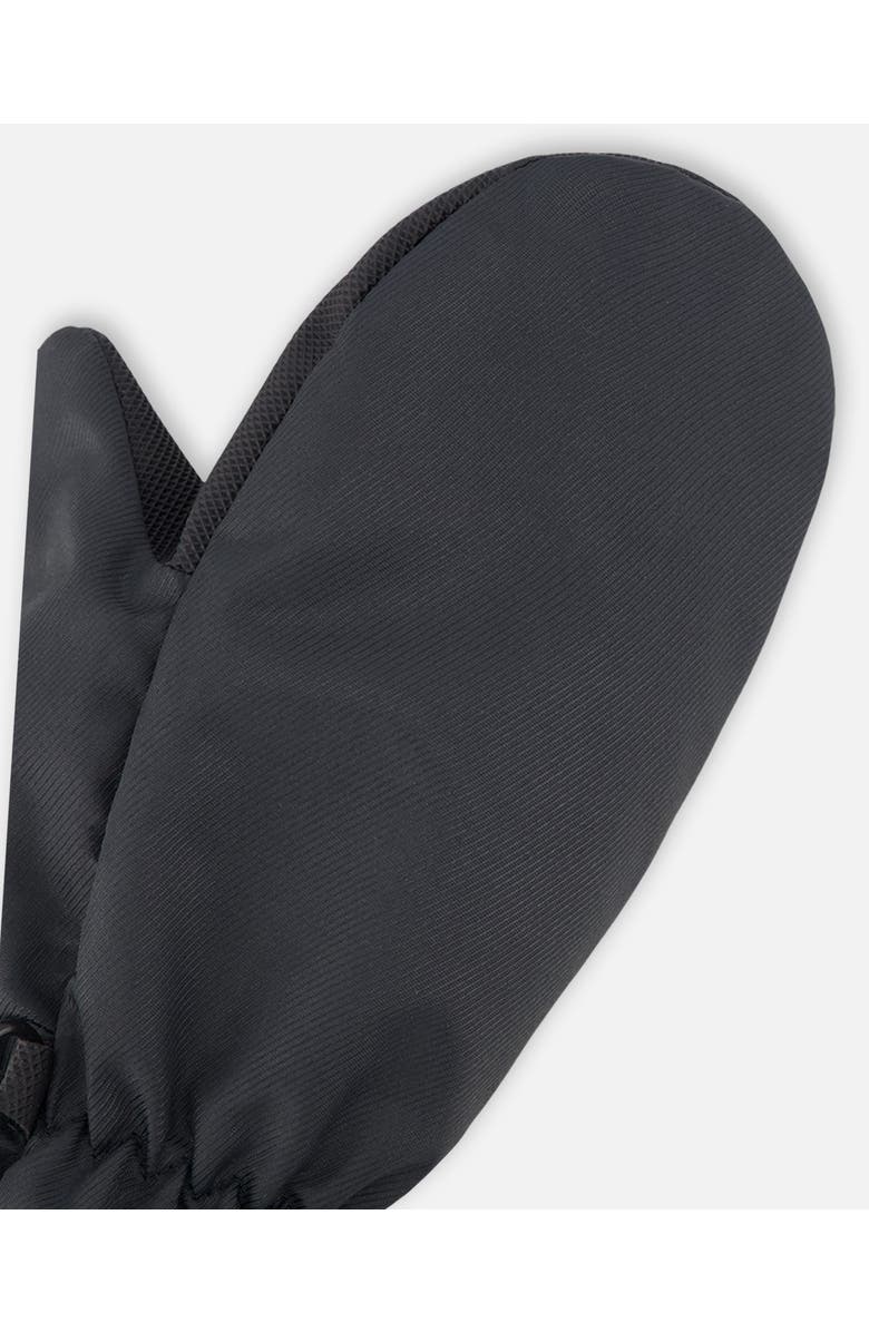 Deux par Deux Gender Inclusive Mid-Season Mittens in Recycled Polyester, Alternate, color, Black