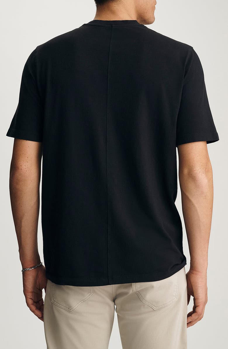 Mavi Jeans Black Slub Cotton Blend T-Shirt, Alternate, color,