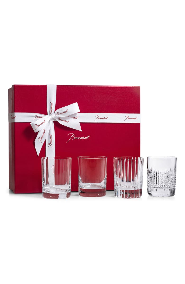Baccarat Four Elements Set of 4 Lead Crystal Tumblers, Main, color, 