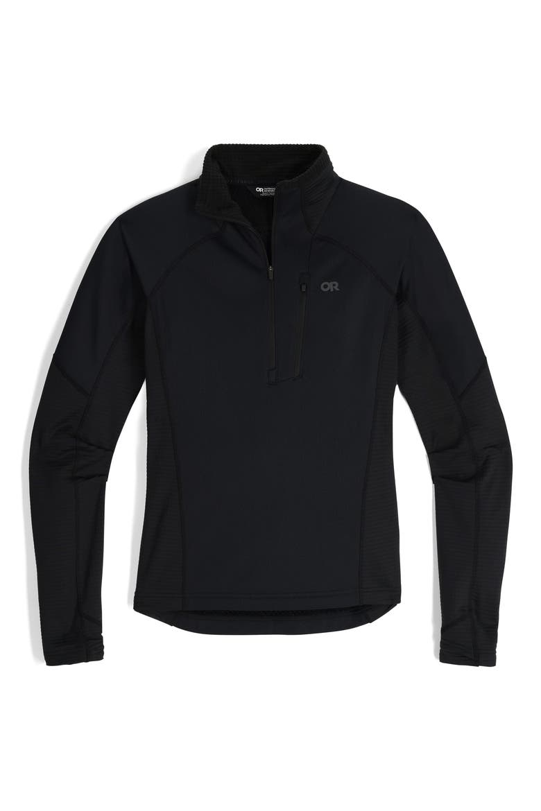 Deviator Fleece Half Zip Pullover, Alternate, color, BLACK