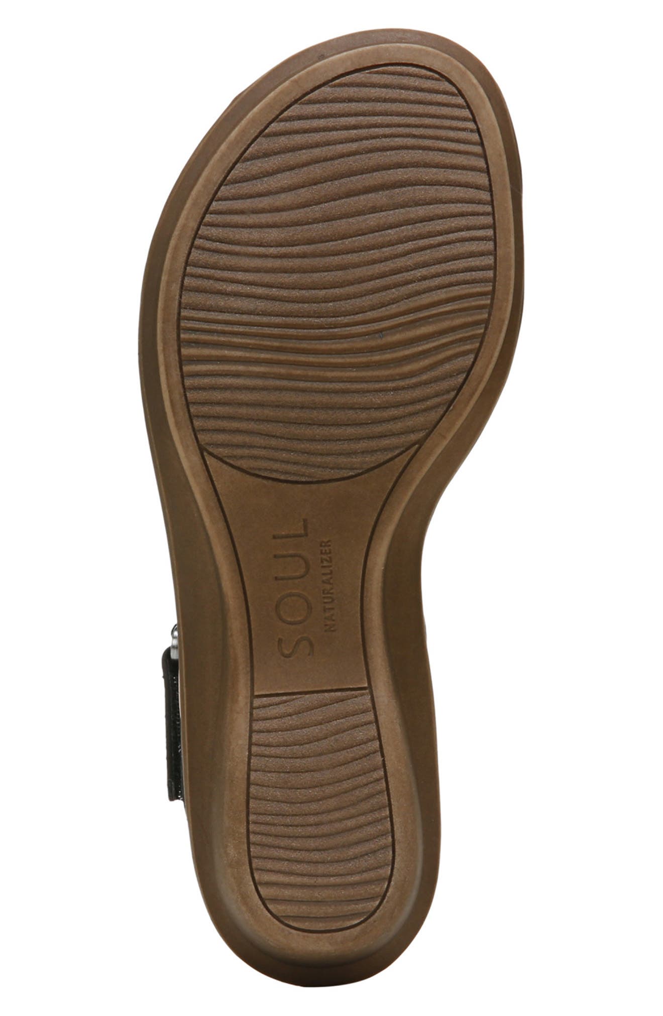 SOUL NATURALIZER Summer Embellished T-Strap Sandal - Wide Width Available, Alternate, color, Black