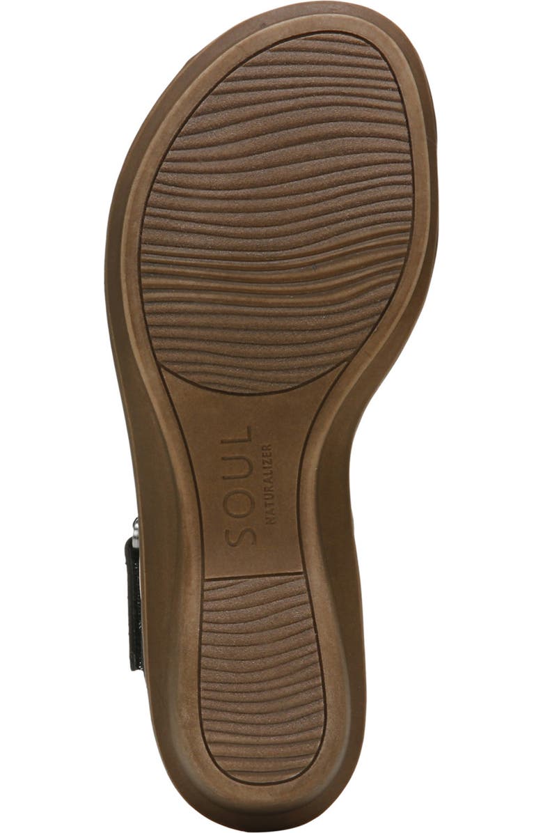 SOUL NATURALIZER Summer Embellished T-Strap Sandal - Wide Width Available, Alternate, color, Black