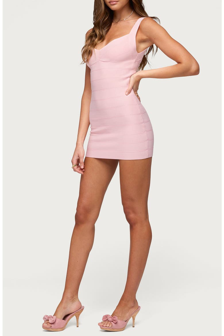 Cecilya Bandage Minidress, Alternate, color, LIGHT-PINK