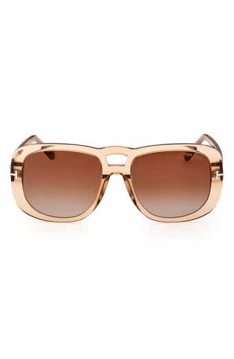 TOM FORD 56mm Gradient Aviator Sunglasses