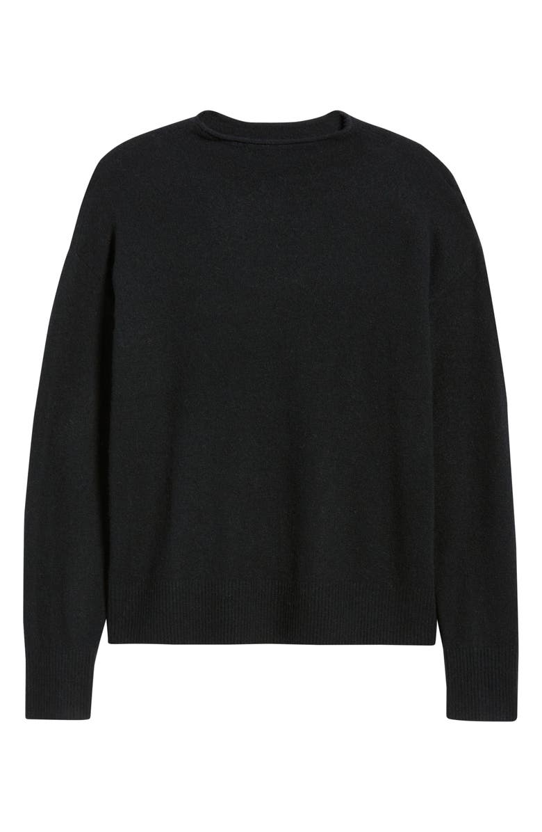 Caslon<sup>®</sup> Funnel Neck Sweater, Alternate, color, Black