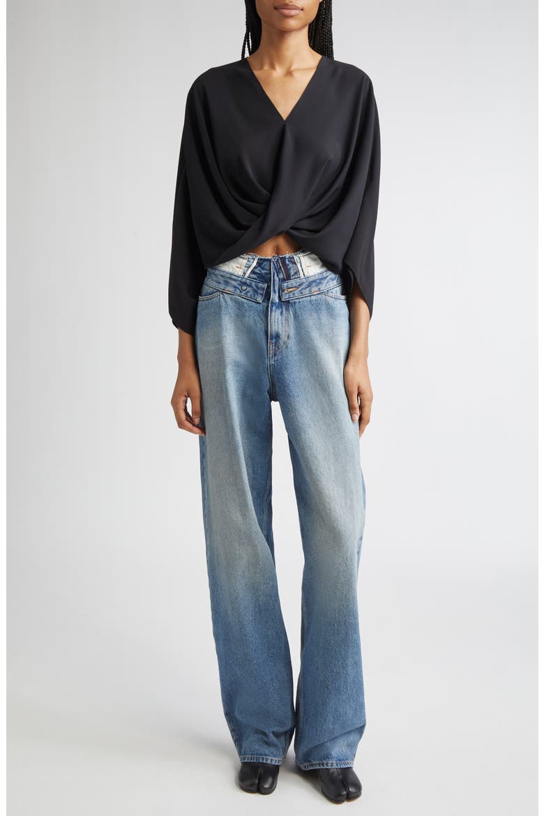 Released Waistband Straight Leg Jeans, Alternate, color, LIGHT BLUE