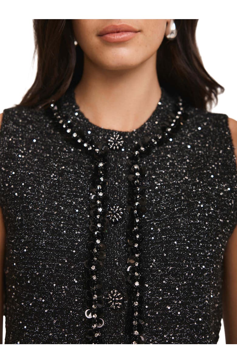 MINT VELVET Embellished Sleeveless Top, Alternate, color, Black