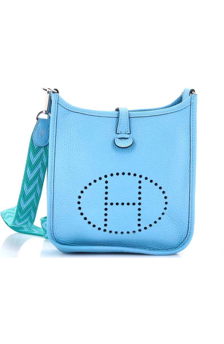 Pre-Owned Hermes Evelyne Bag Gen III Clemence TPM, Main, color, Bleu Du Nord