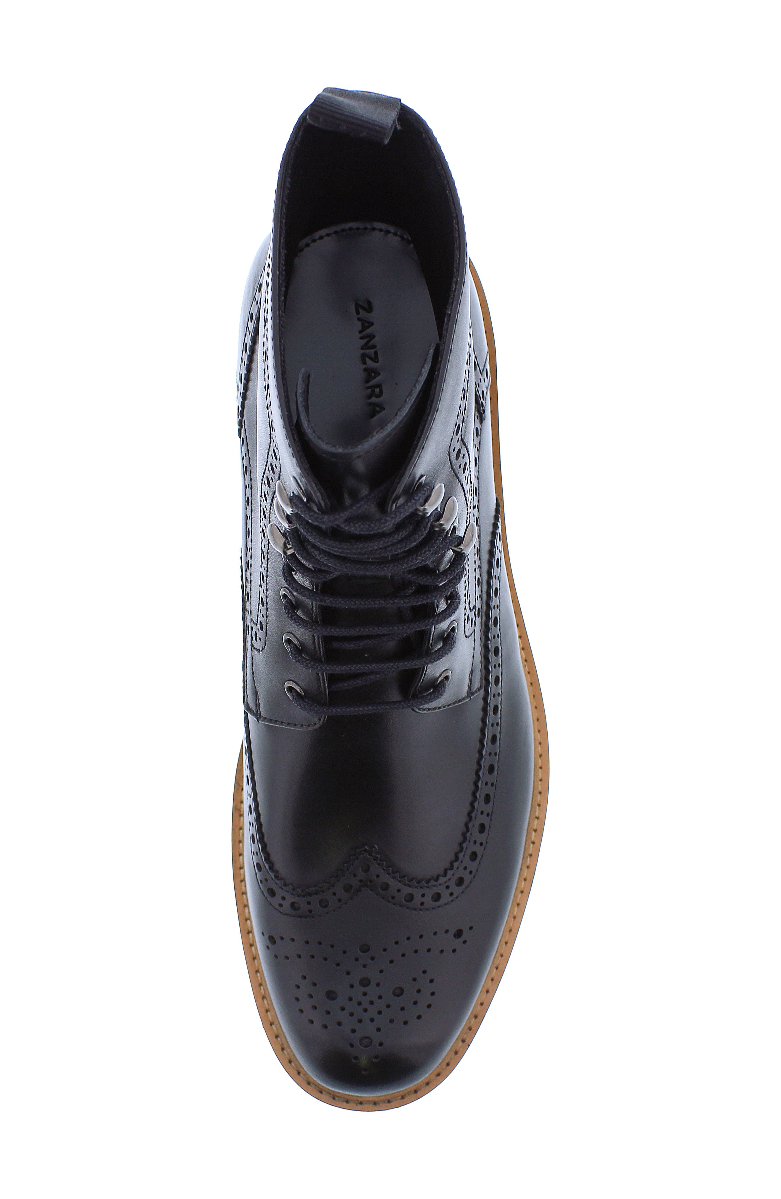 Zanzara Repos Leather Wingtip Boot, Alternate, color, 