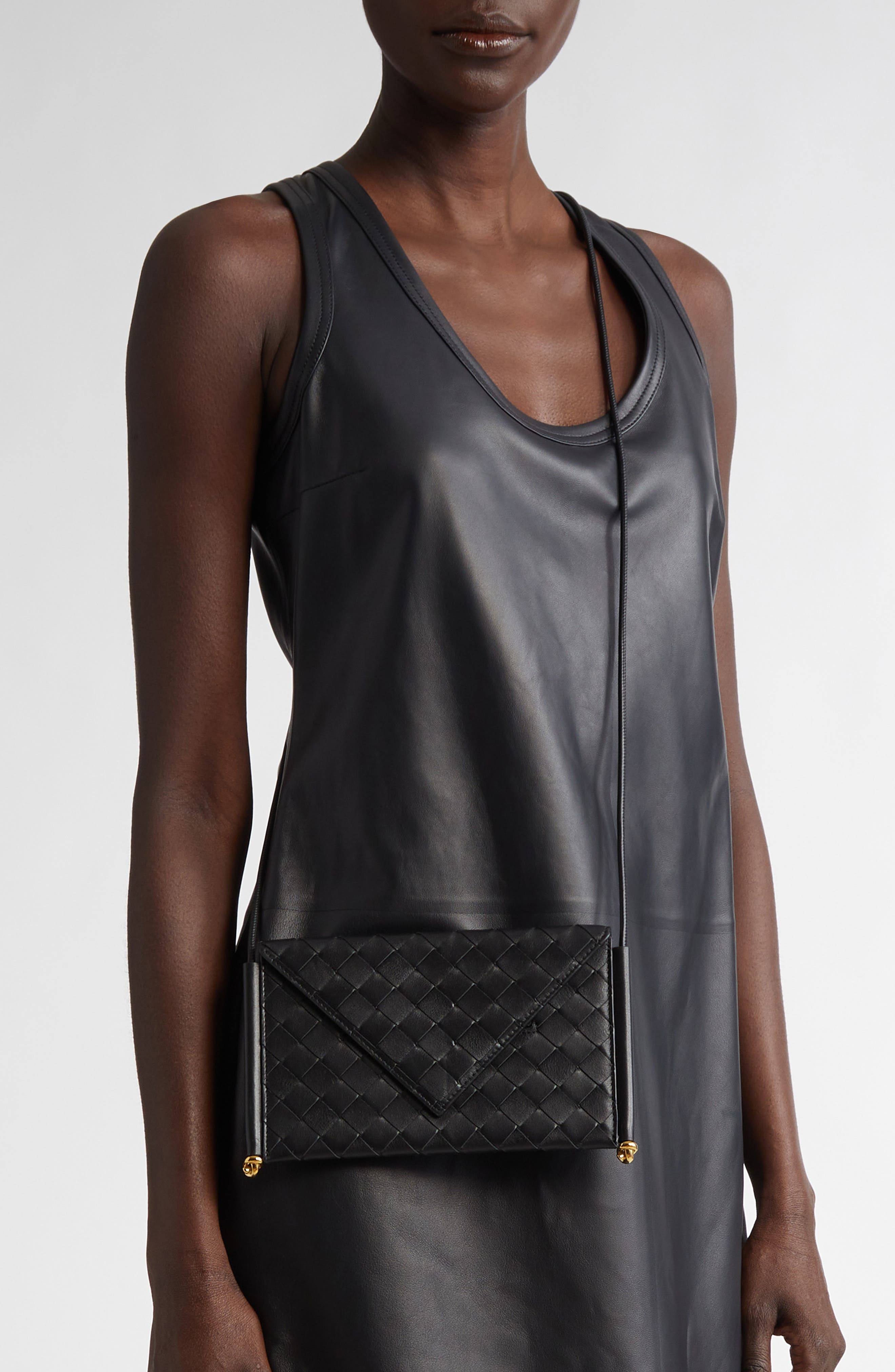 Bottega Veneta Solstice Envelope Intrecciato Leather Crossbody Bag, Alternate, color, 