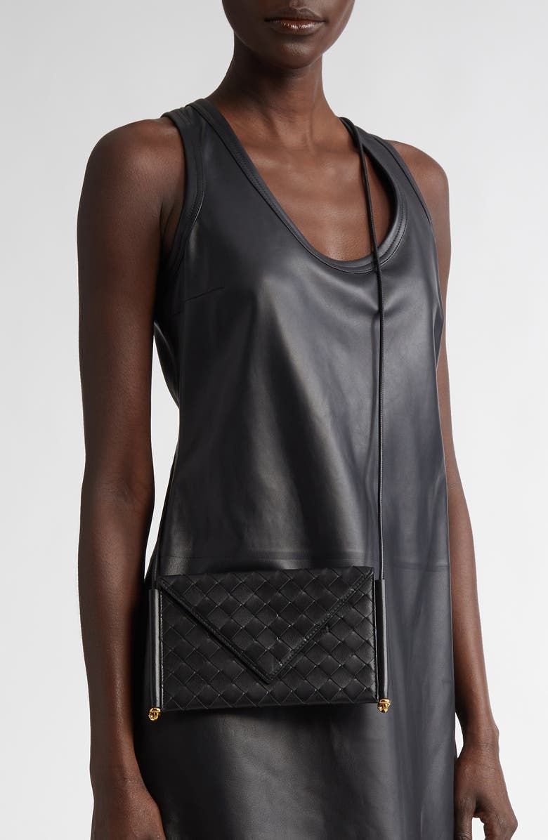 Bottega Veneta Solstice Envelope Intrecciato Leather Crossbody Bag, Alternate, color,